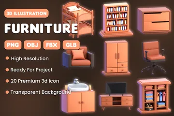 Muebles Paquete de Icon 3D