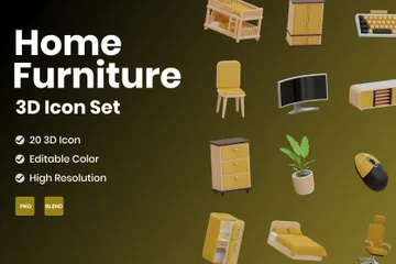 Muebles del hogar Paquete de Icon 3D