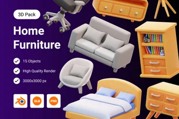 Muebles del hogar Paquete de Icon 3D