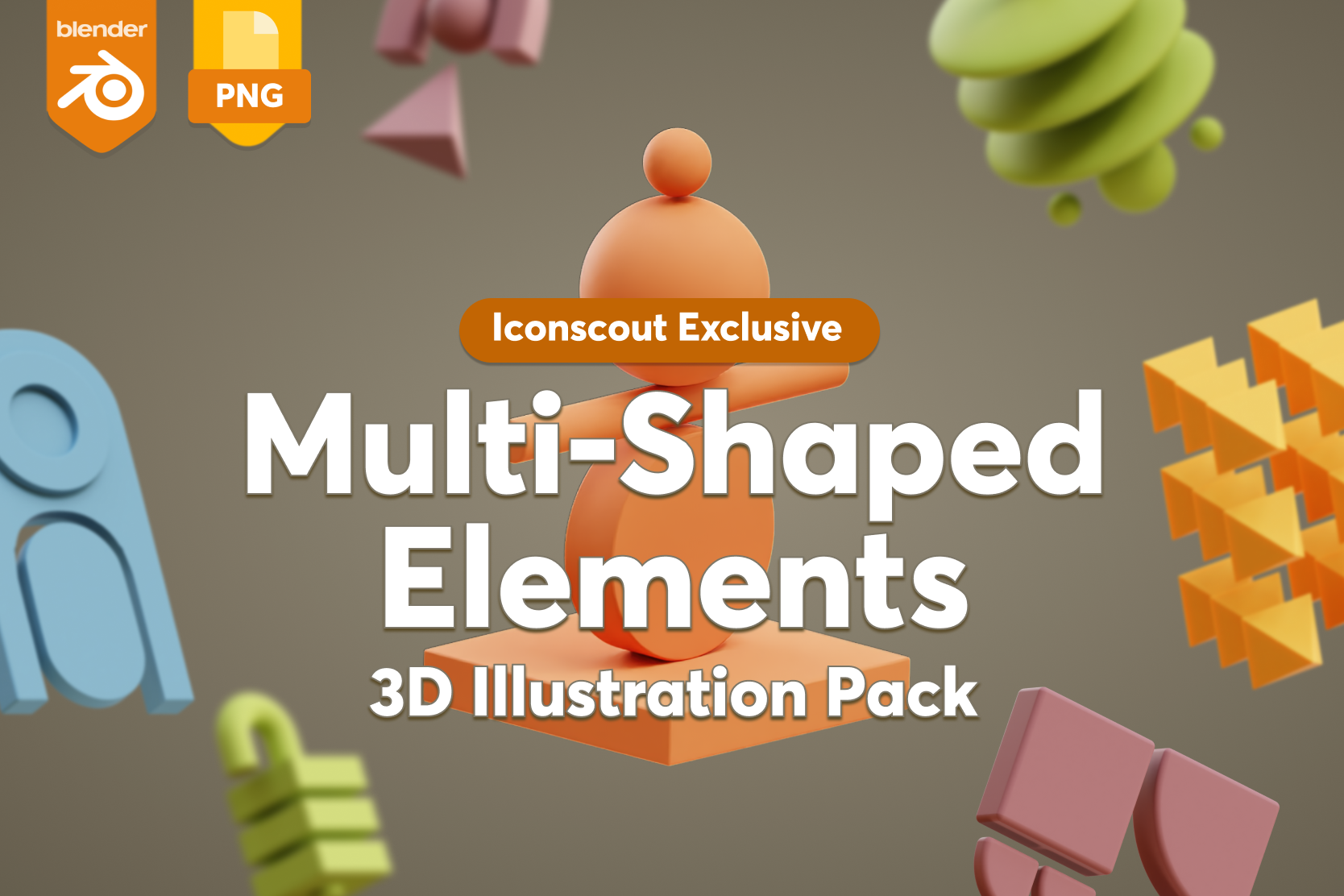 Premium Multi Shaped Elements 3D Illustration pack from Design ...