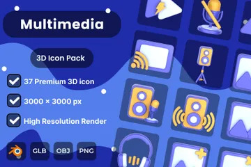 Multimedia Paquete de Icon 3D
