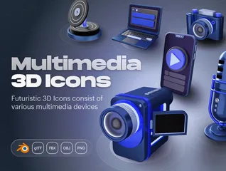 Multimedia und Geräte 3D Icon Pack