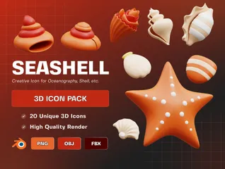 Muschel 3D Icon Pack