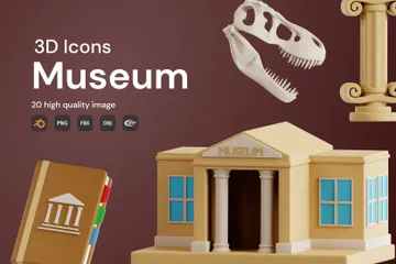 Museum 3D Icon Pack