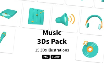 音楽 3D Iconパック