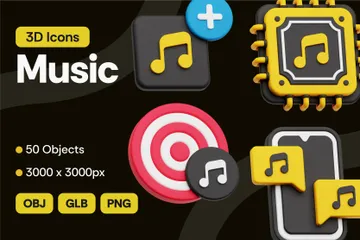 Music 3D Icon Pack