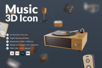 Music 3D Icon Pack