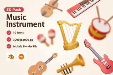 Music Instrument 3D Icon Pack