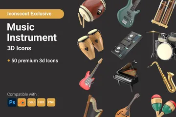 Music Instrument 3D Icon Pack