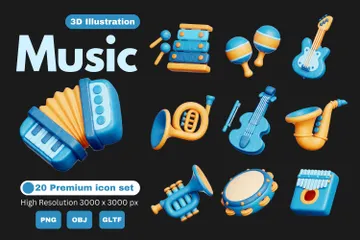 楽器 3D Iconパック