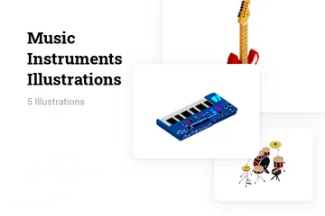 Music Instruments 3D Illustration Pack