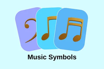 Music Symbols 3D Icon Pack