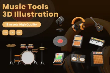 Music Tools 3D Icon Pack