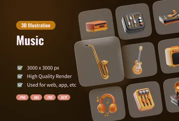 Música Paquete de Icon 3D