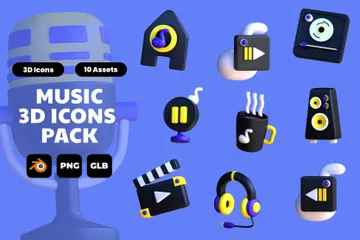 Música Pacote de Icon 3D