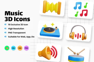 Música Paquete de Icon 3D