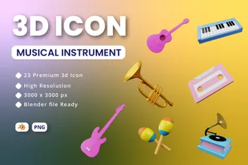 Musical Instrument 3D Illustration Pack