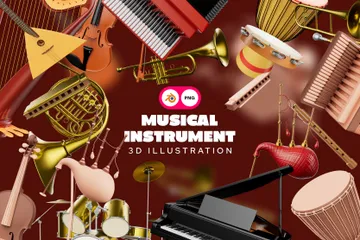 Musical Instrument 3D Icon Pack