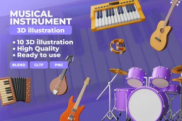 Musical Instrument 3D Icon Pack