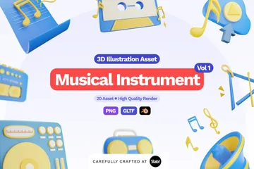 Musical Instrument 3D Icon Pack