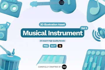 Musical Instrument 3D Icon Pack