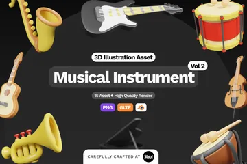 Musical Instrument 3D Icon Pack