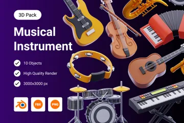 Musical Instrument 3D Icon Pack