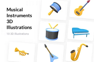 Musical Instruments 3D Illustration Pack