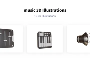 Musik 3D Illustration Pack