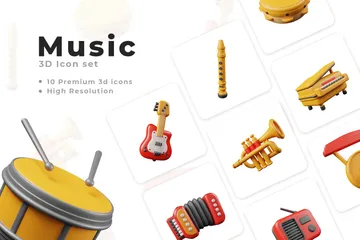 Musique Pack 3D Illustration