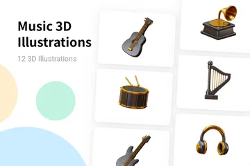 Musique Pack 3D Illustration