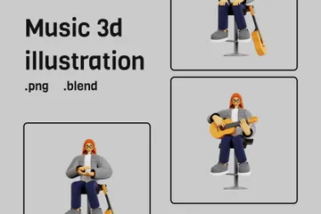 Musique Pack 3D Illustration