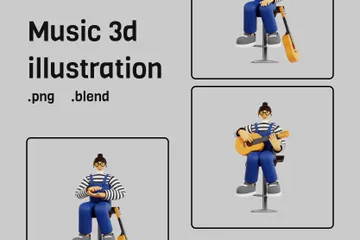 Musique Pack 3D Illustration