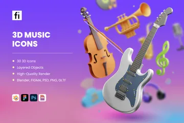 Musique Pack 3D Icon