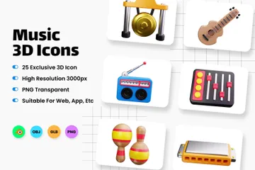 Musique Pack 3D Icon