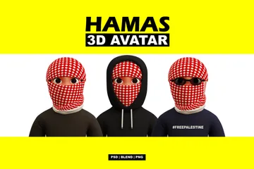 Muslimischer Avatar 3D Icon Pack