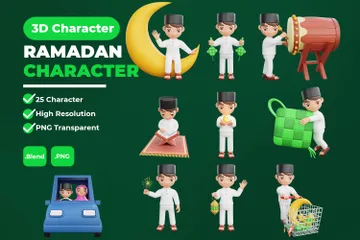 Muslim Man 3D Illustration Pack