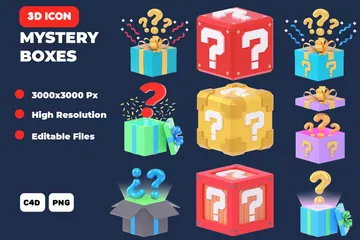 Mystery Boxes 3D Icon Pack