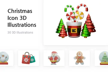 Natal Pacote de Illustration 3D