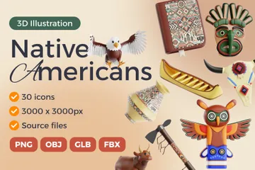 Native Americans 3D Icon Pack