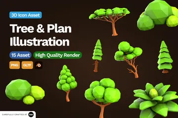 Natur und Ökologie 3D Icon Pack