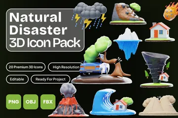 Natural Disaster 3D Icon Pack