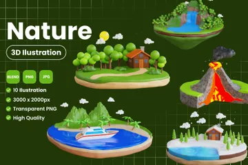 Naturaleza Paquete de Icon 3D