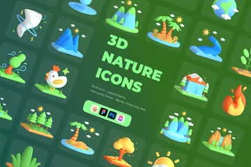 Naturaleza Paquete de Icon 3D