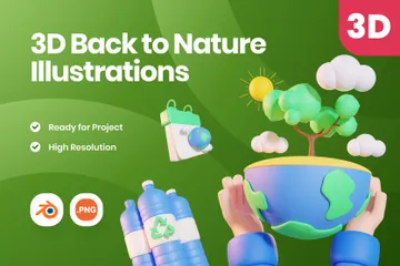 Volver Naturaleza Paquete de Icon 3D