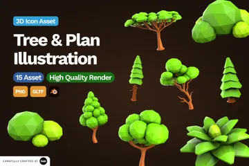 Naturaleza y ecología Paquete de Icon 3D