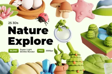 Explorer la nature Pack 3D Icon