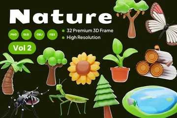 Natureza Vol 2 Pacote de Icon 3D