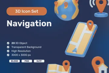 Navegación 3D Icon Pack