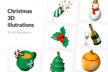 Navidad Paquete de Illustration 3D